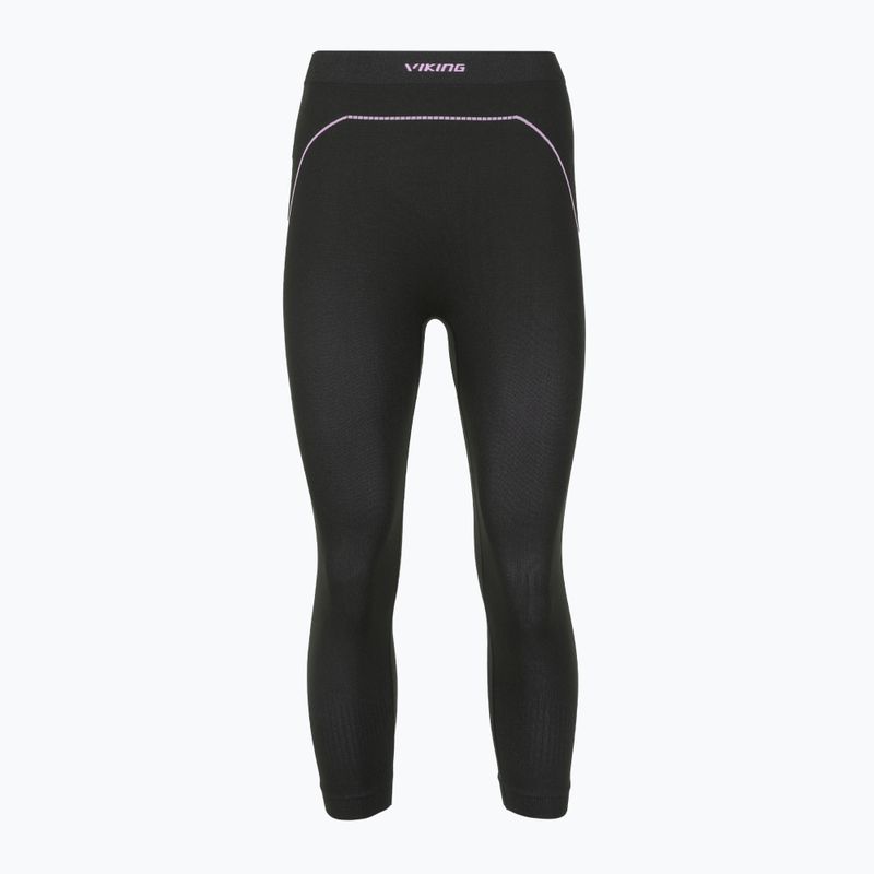 Дамски термоактивни панталони Viking Etna 2.0 3/4 black/purple 7