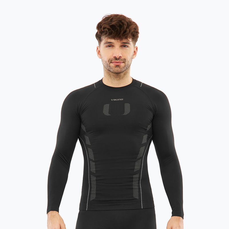 Мъжка термоактивна блуза Viking Eiger 2.0 black/grey