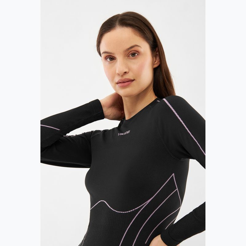 Дамски комплект термоактивно бельо Viking Eiger 2.0 black/purple 11