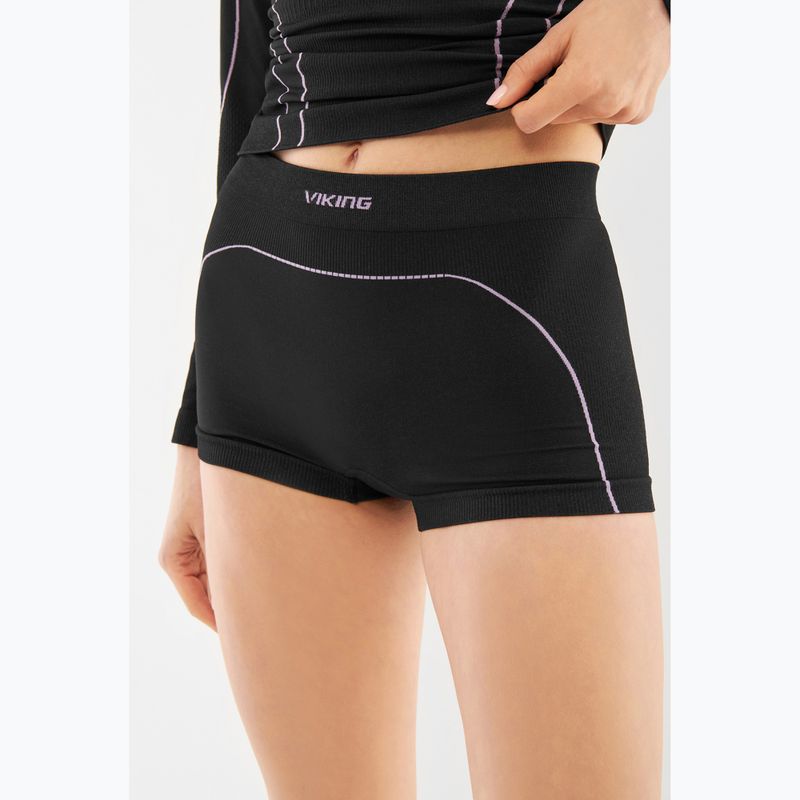 Дамски комплект термоактивно бельо Viking Eiger 2.0 black/purple 12