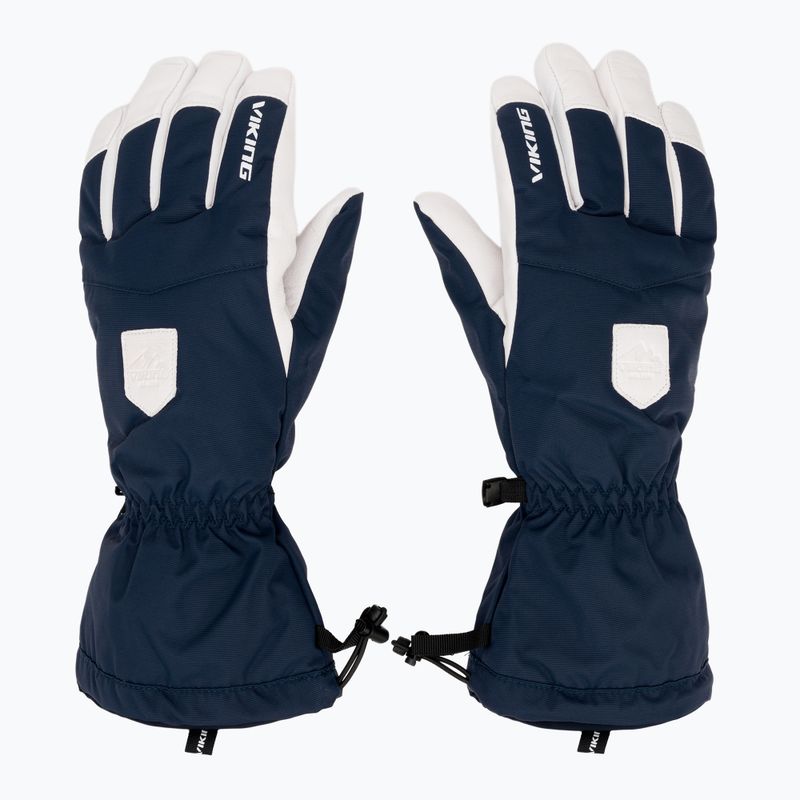 Мъжки скиорски ръкавици Viking Sven Ski navy/white leather 2