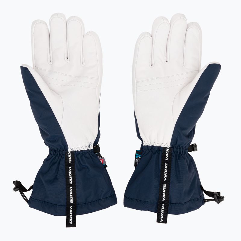 Мъжки скиорски ръкавици Viking Sven Ski navy/white leather 3