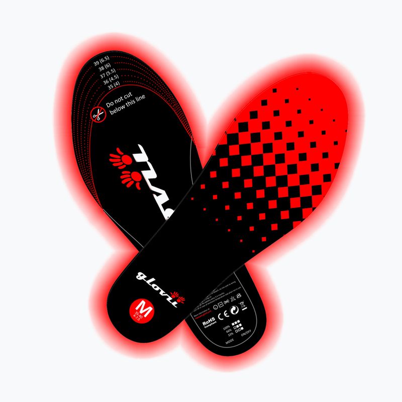 Glovia GW2 отопляеми вложки за ски обувки с дистанционно управление черни 2