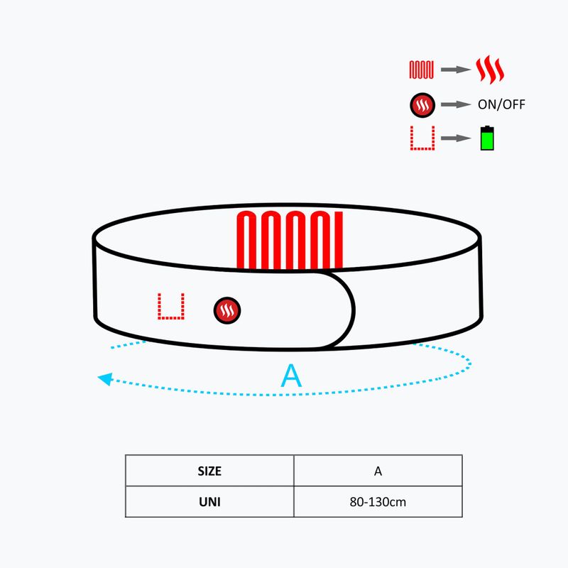 Glovii GB1U отопляем колан с USB вход сив 10