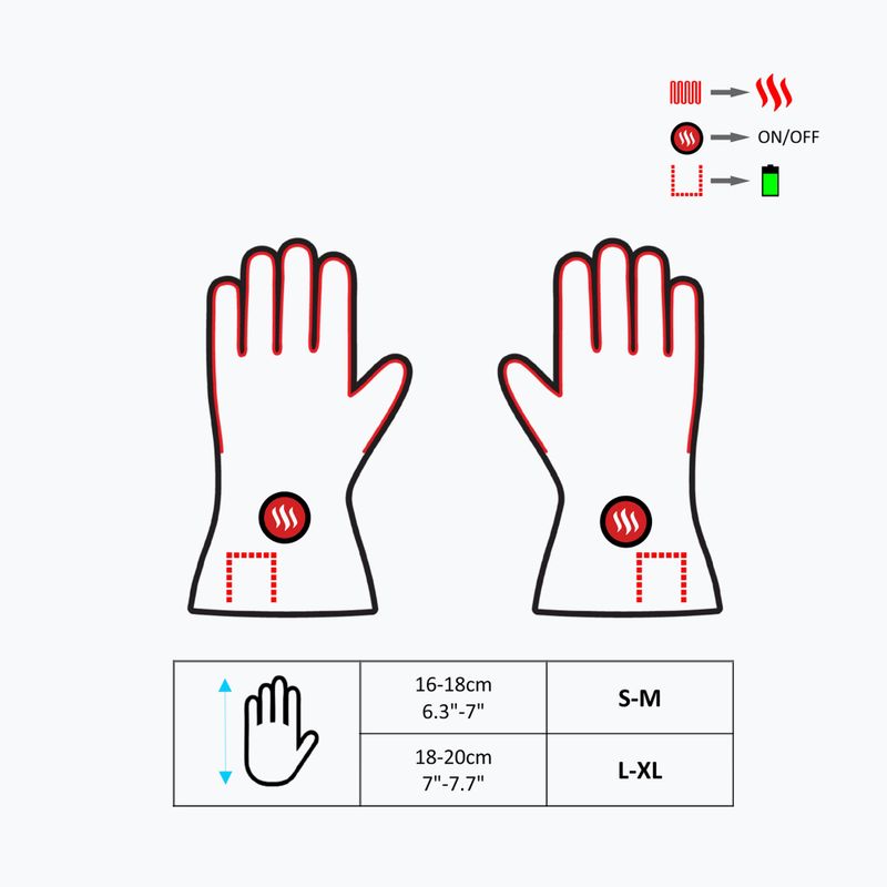 Glovii GEG сиви отопляеми ръкавици 12