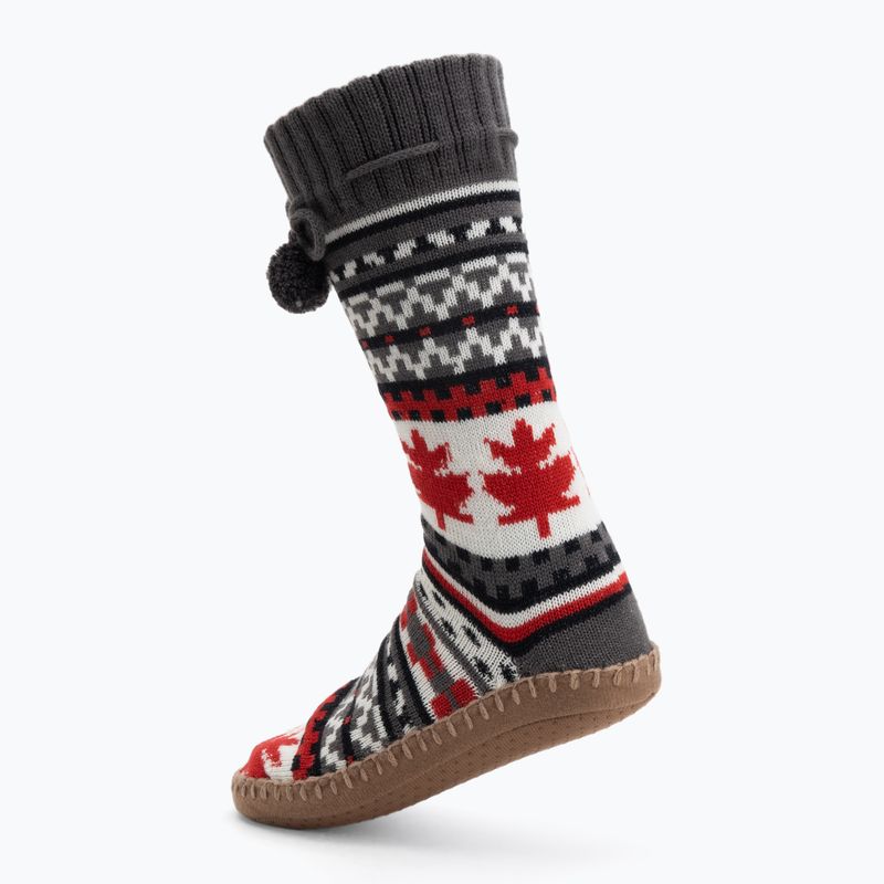 Glovii GOB бели/червени/сиви отопляеми чехли с чорапи 2