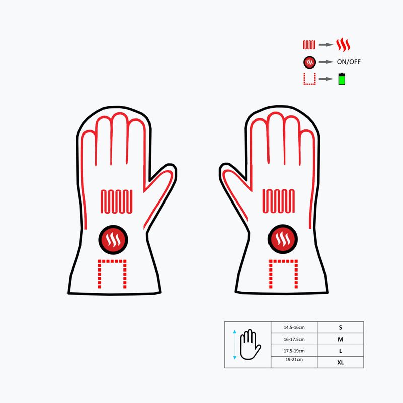 Glovia GS21 черни изолирани отопляеми ръкавици 2 в 1 10