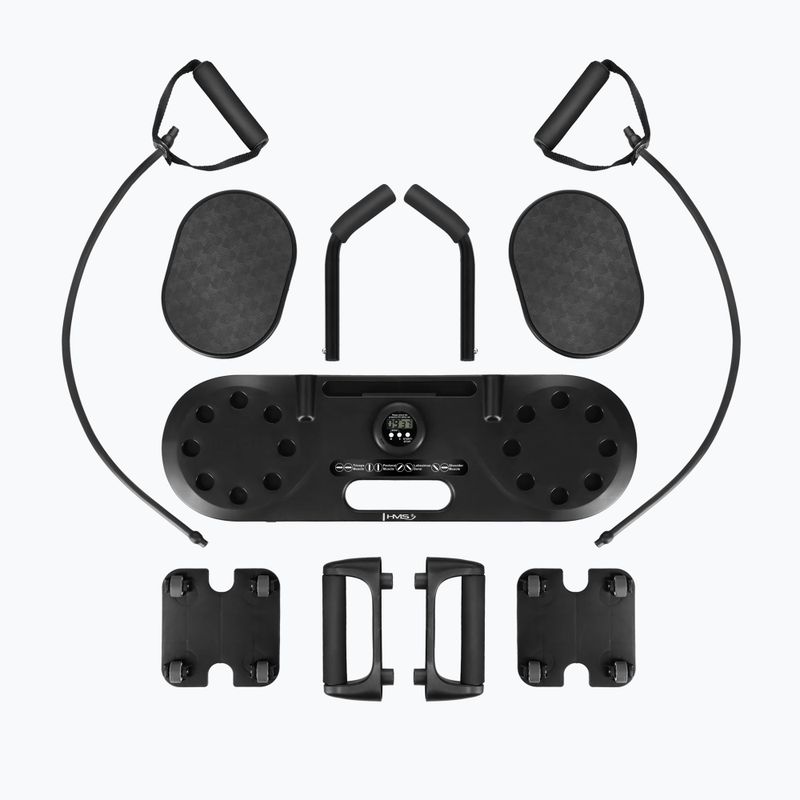 Многофункционална дъска HMS DBP02 for abdominal muscle exercises and push-ups with straps 3w1 black 2