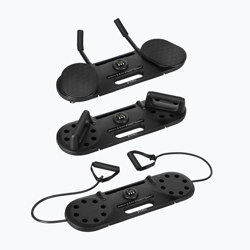 Многофункционална дъска за упражнения на коремни мускули и лицеви опори с въжета HMS DBP02 3 в1 black 3