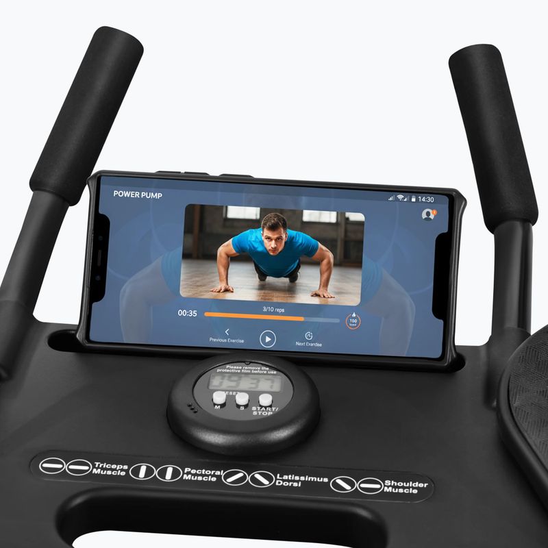 Многофункционална дъска HMS DBP02 for abdominal muscle exercises and push-ups with straps 3w1 black 5