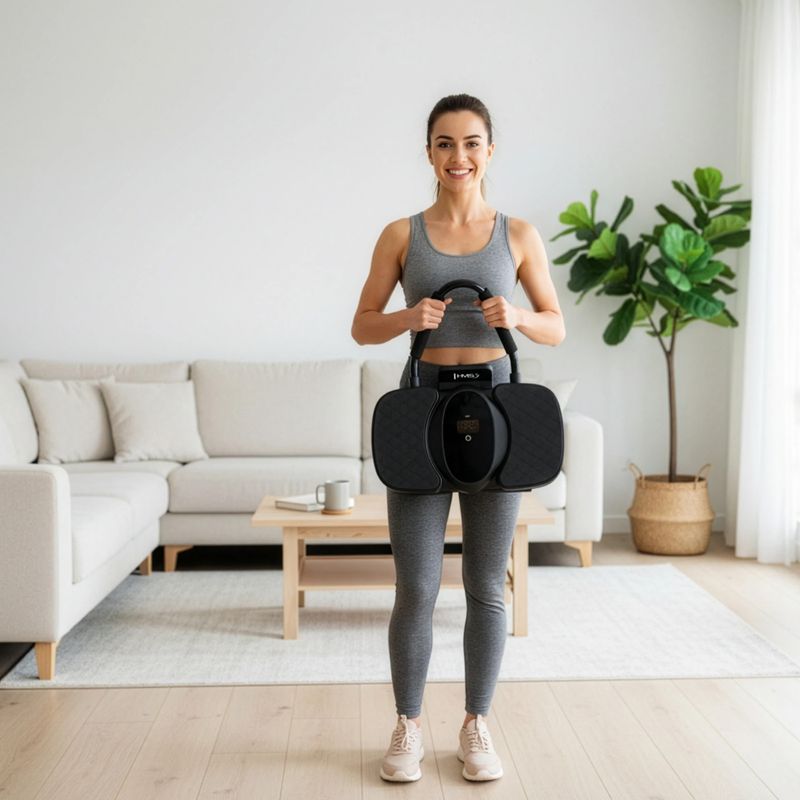Автоматично колело за упражнения за коремни мускули с опора и дисплей HMS KA40 black 10