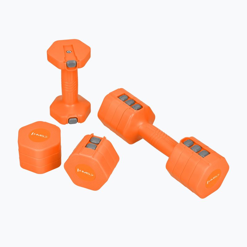 Регулируеми дъмбели HMS HL03 2 x 2,5 kg orange 2