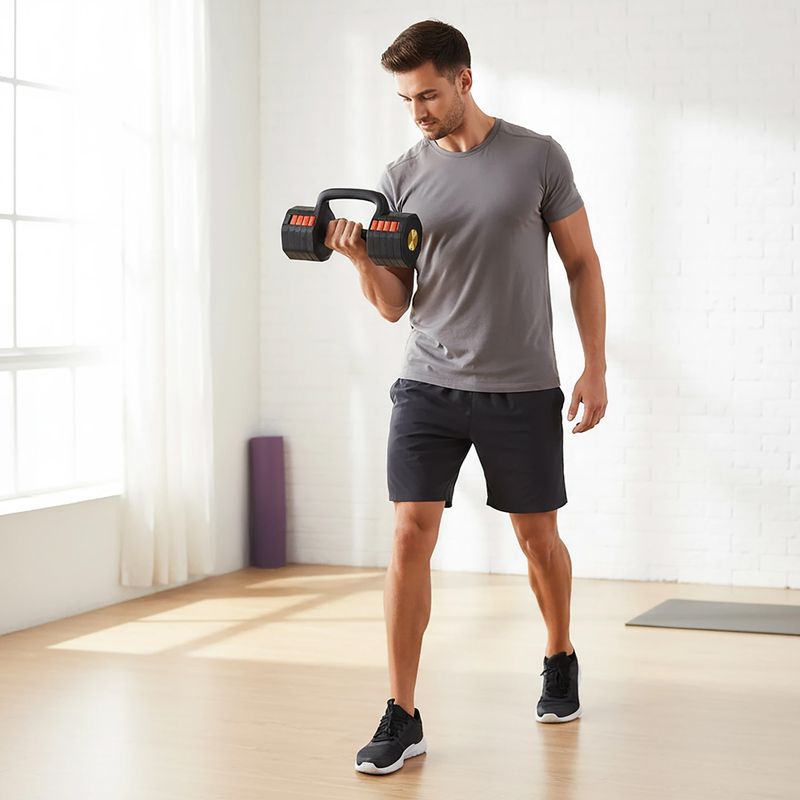 Регулируем дъмбел HMS HL05 3в1 11,34 kg black/red 9