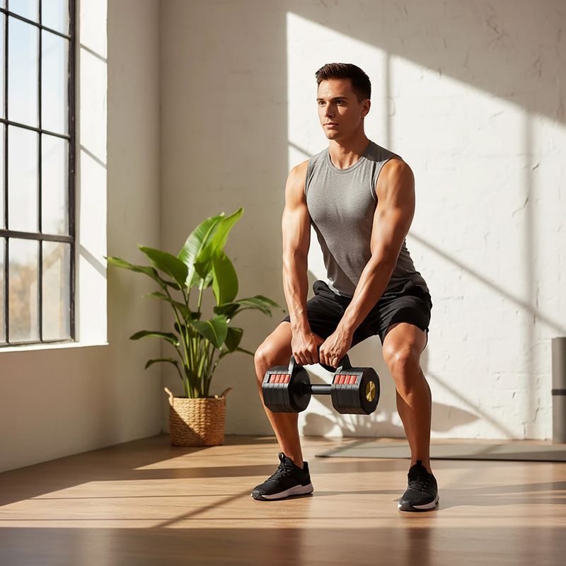 Регулируем дъмбел HMS HL05 3в1 11,34 kg black/red 11