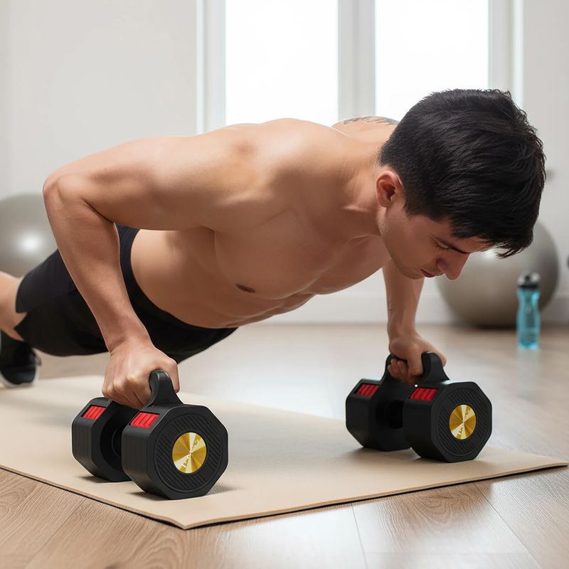 Регулируем дъмбел HMS HL05 3в1 11,34 kg black/red 12