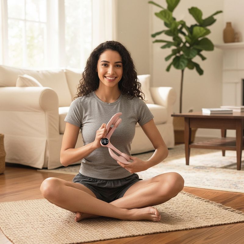 Щипка за упражнения HMS TM02 с брояч TPE pink 9