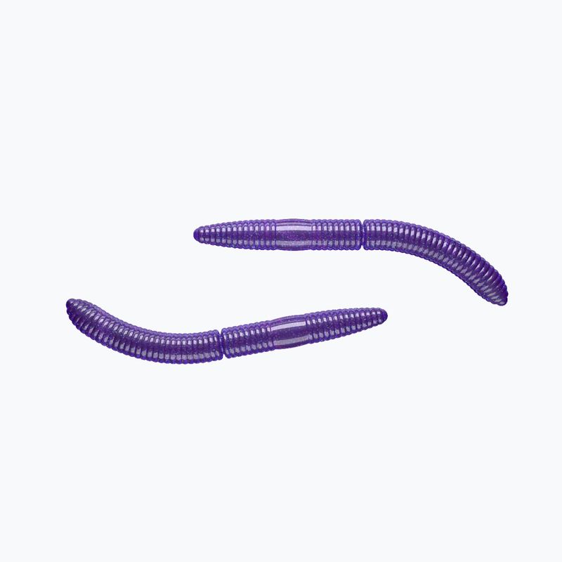 Libra Lures Fatty D'Worm Krill 10 бр. Лилаво с брокат FATTYDWORMK65