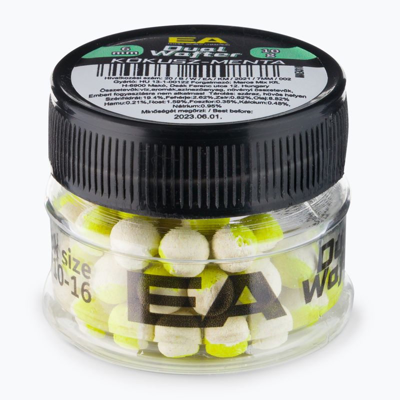 Топчета за стръв Maros EA Dual Wafter Coco-Menta жълто-бяло MAEA310