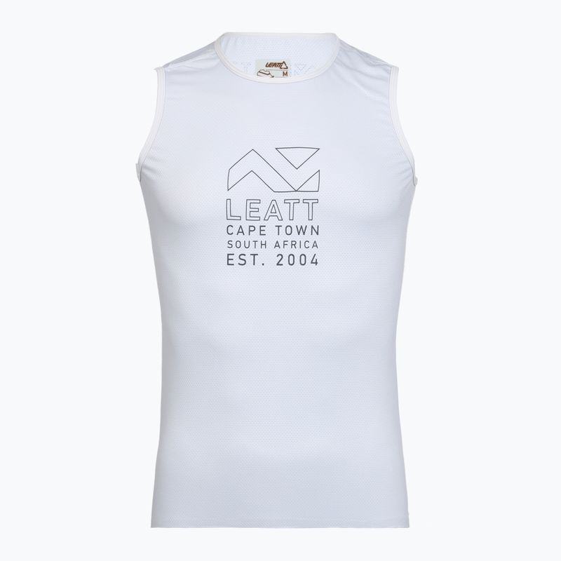 Мъжка тениска за колоездене Leatt Sleeveless Base white