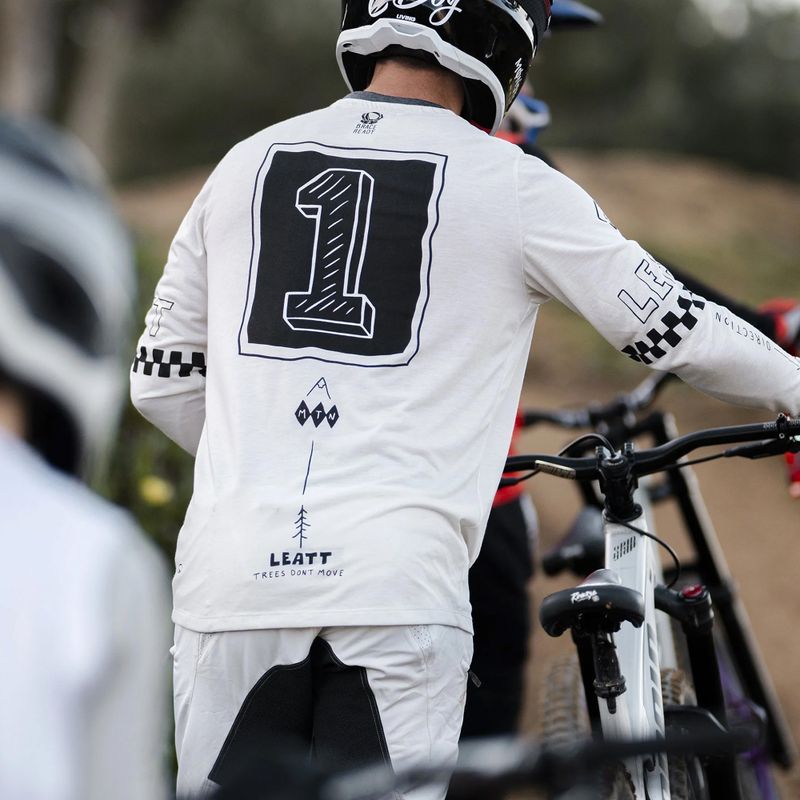 Мъжка блуза с дълъг ръкав за колоездене Leatt MTB Gravity 3.0 cream white 3