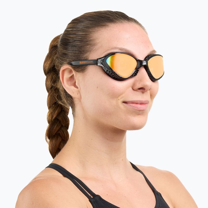 Огледални очила за плуване BuddySwim OzeanX Mirror black / orange 6