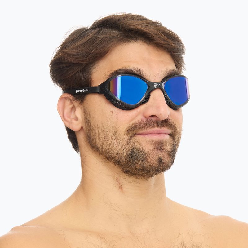 Огледални очила за плуване BuddySwim OzeanX Mirror black / blue 3