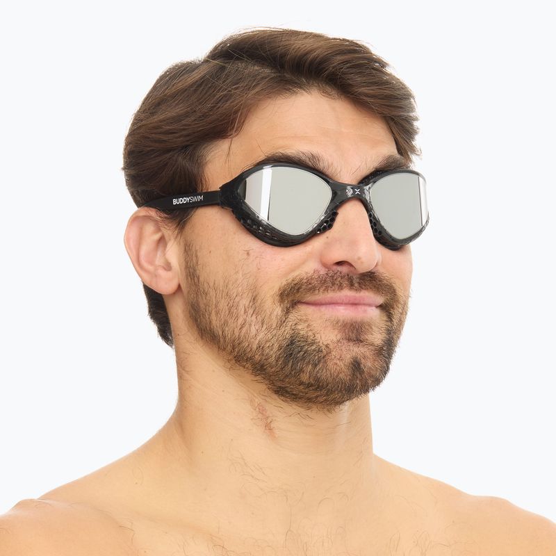 Огледални очила за плуване BuddySwim OzeanX Mirror black / silver 7