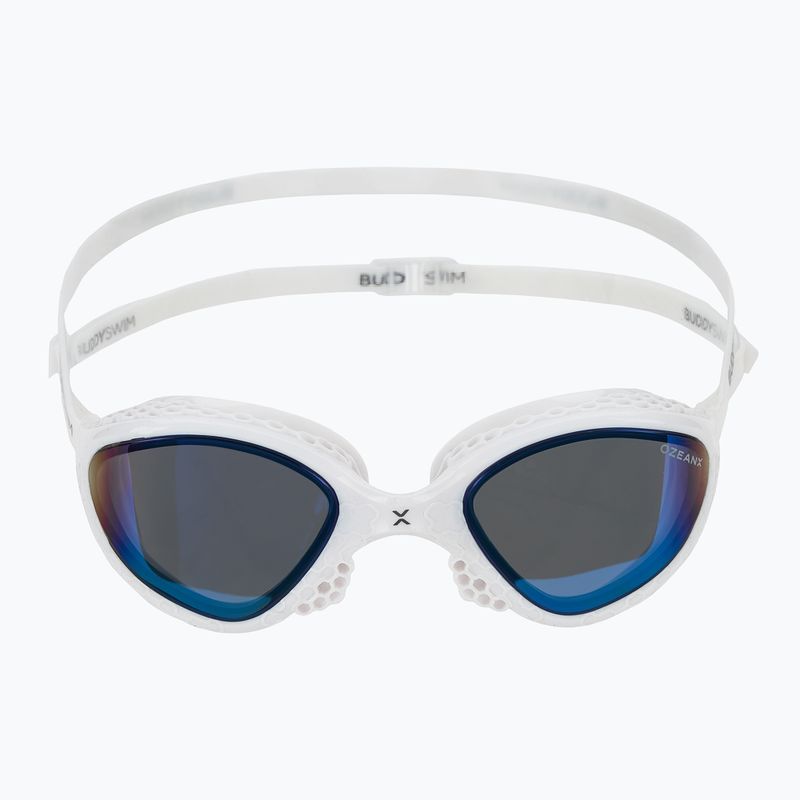 Огледални очила за плуване BuddySwim OzeanX Mirror white / blue 2