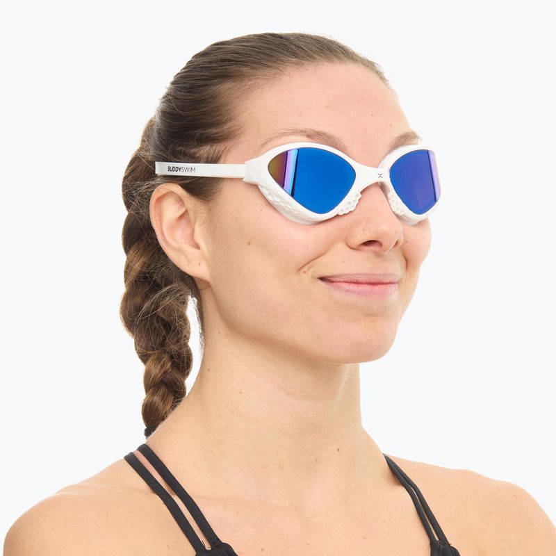 Огледални очила за плуване BuddySwim OzeanX Mirror white / blue 6