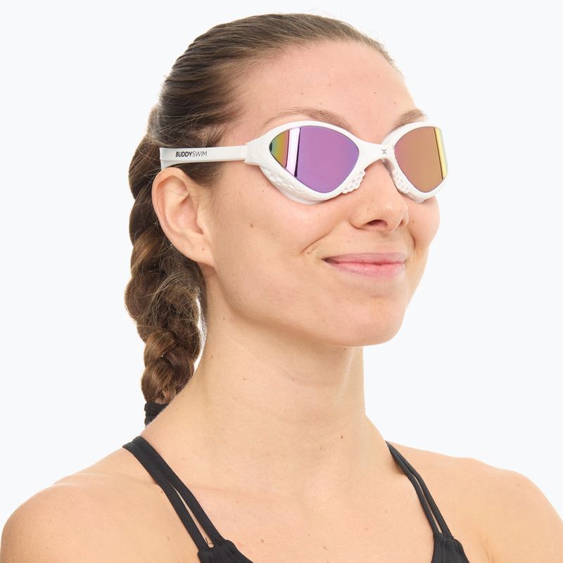 Очила за плуване BuddySwim OzeanX Mirror white / iridium 2