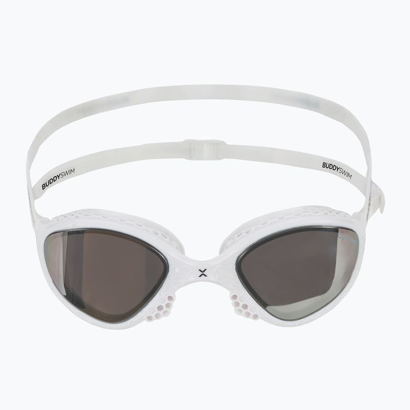 Огледални очила за плуване BuddySwim OzeanX Mirror white / silver 2