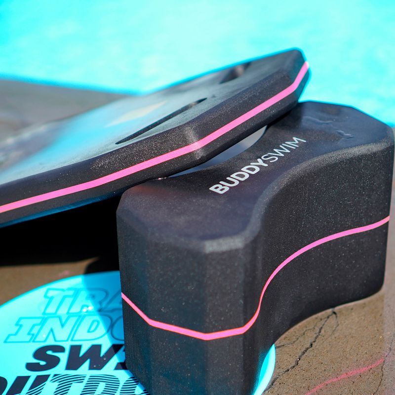 Дъска за плуване BuddySwim Pull Buoy black/pink 5