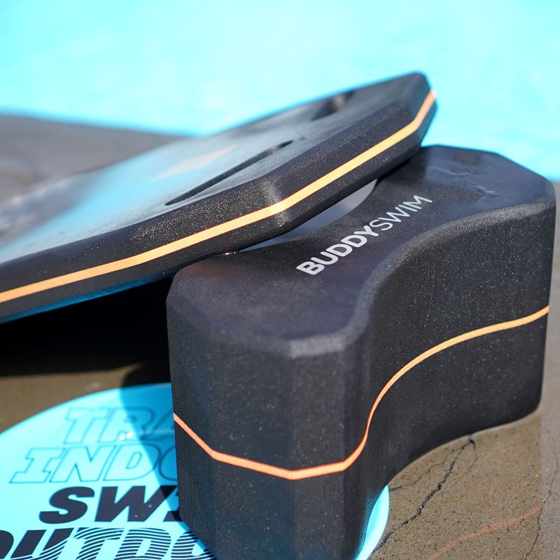 Дъска за плуване BuddySwim Kickboard black/orange 3