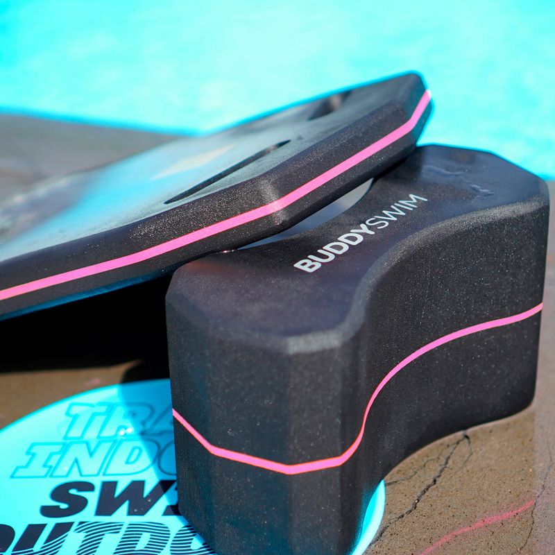 Дъска за плуване BuddySwim Kickboard black/pink 3