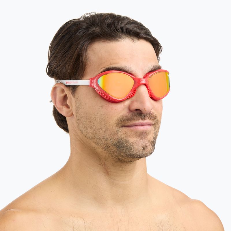 Очила за плуване BuddySwim OzeanX Mirror red/white/orange 4