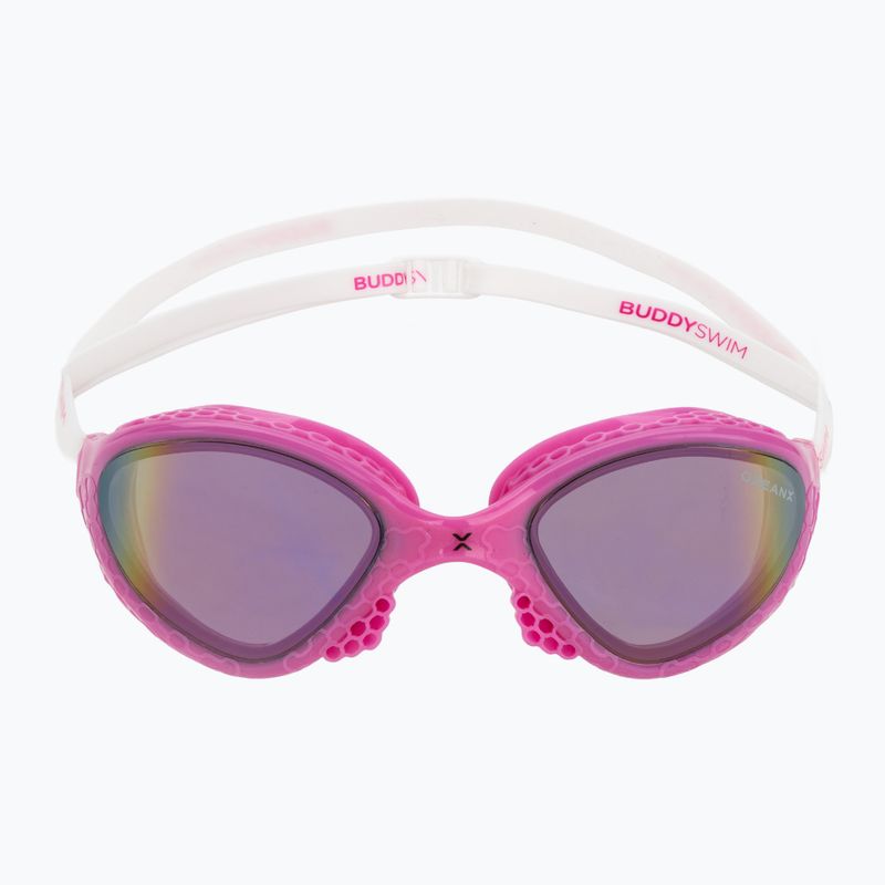 Очила за плуване BuddySwim OzeanX Mirror pink/white/iridium 2