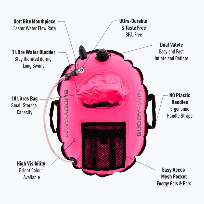 Спасителна буйка Buddyswim Hydrastation Pro 10 l pink 4