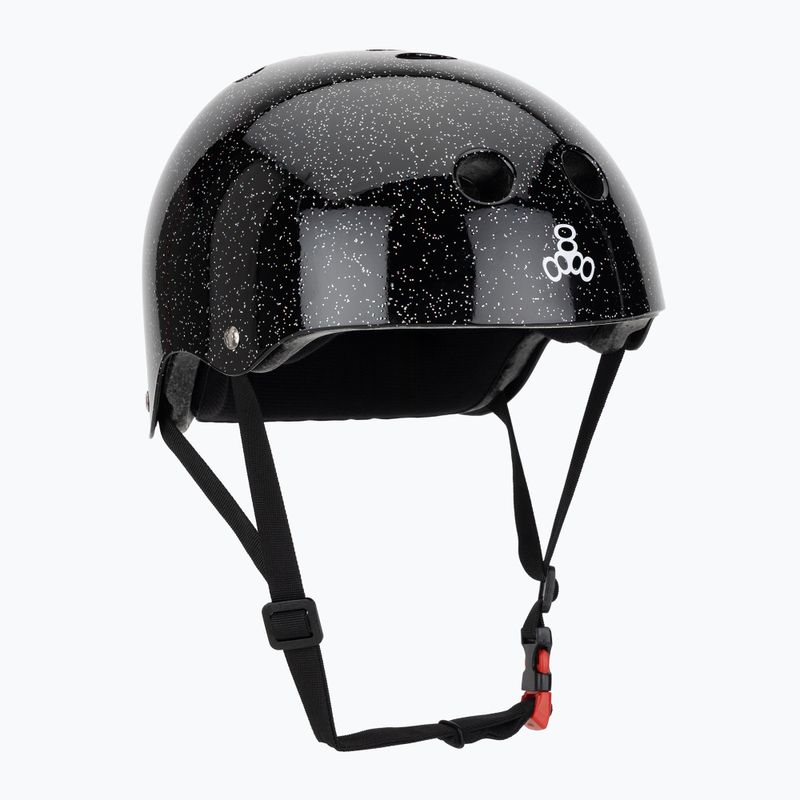 Triple Eight Сертифицираната каска Sweatsaver с черен блясък
