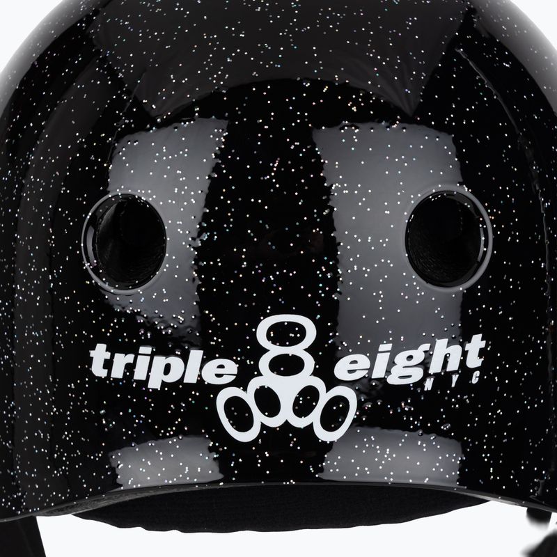Triple Eight Сертифицираната каска Sweatsaver с черен блясък 7