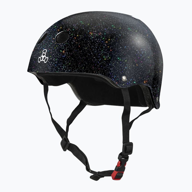 Triple Eight Сертифицираната каска Sweatsaver с черен блясък
