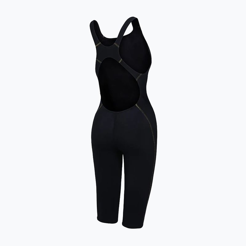 Дамски цял костюм за плуване ZONE3 FINA Approved Performance Gold Kneeskin black/gold 2