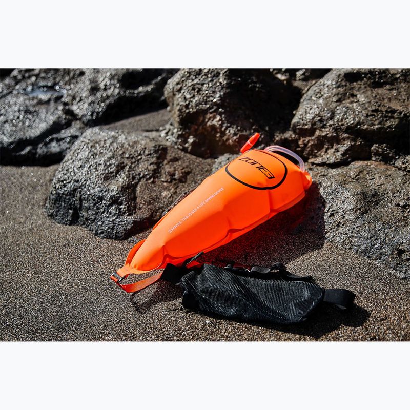 Спасителен буй ZONE3 Swim Safety Belt With Tow Float Pouch hi-vis orange 2