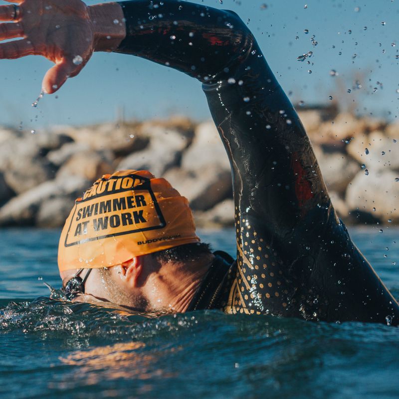 BuddySwim CSW Силиконова оранжева шапка за плуване 3