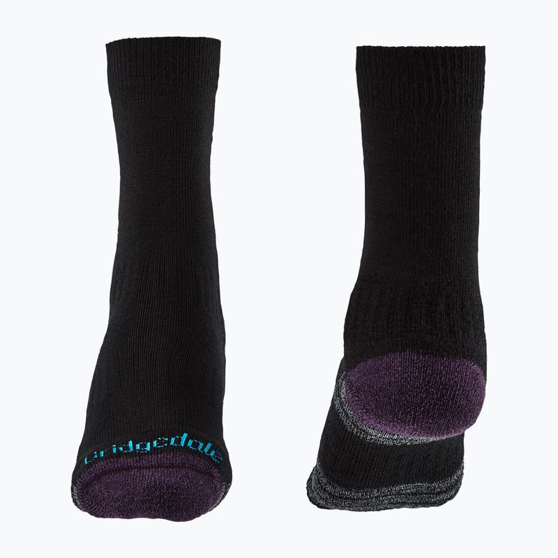 Дамски чорапи Bridgedale Lightweight Merino Performance Boot Original black/purple 2