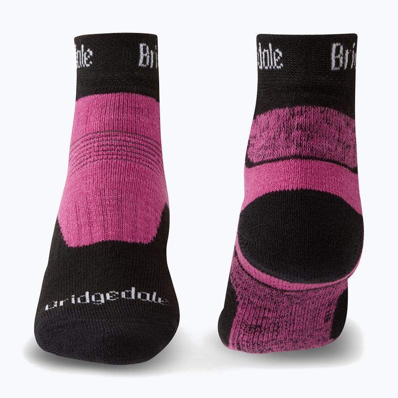 Дамски туристически чорапи Bridgedale Hike Midweight Performance Ankle black/pink 2
