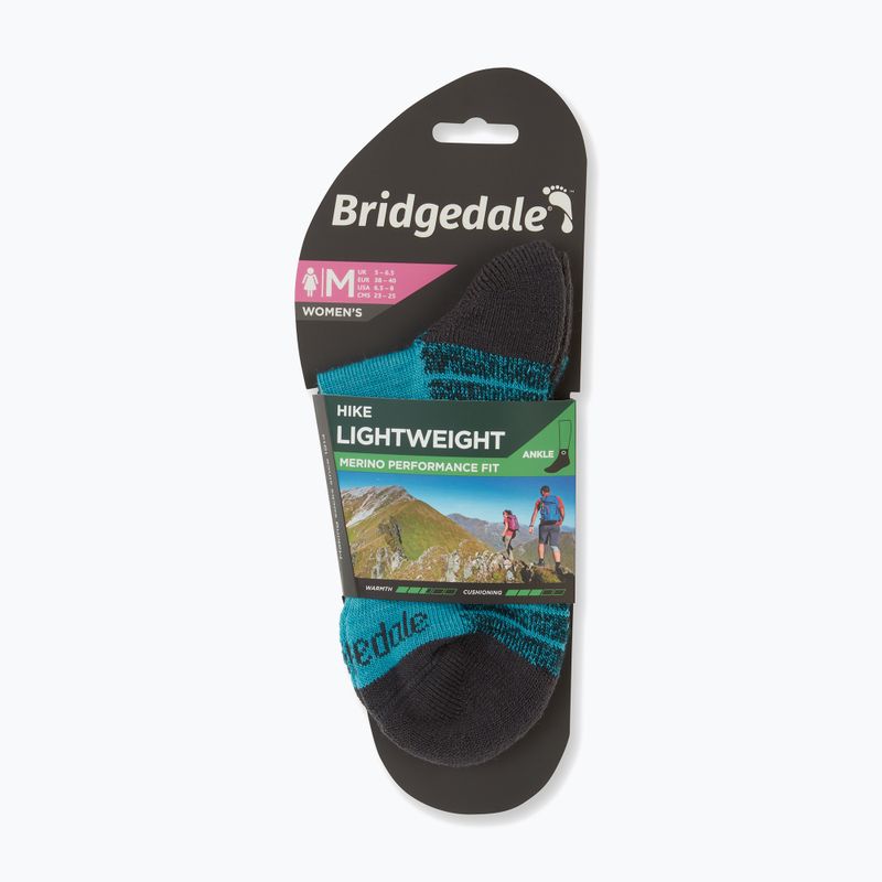 Дамски чорапи Bridgedale Hike Lightweight Performance Ankle turquoise/navy 3