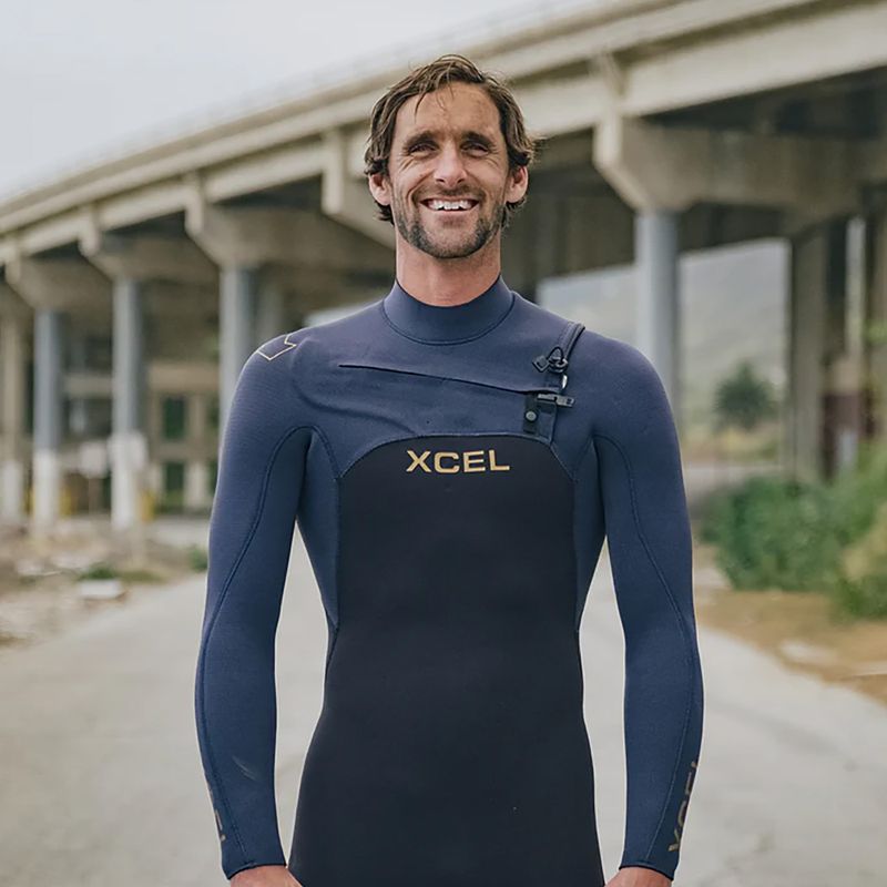 Мъжки неопреннов костюм за плуване Xcel Comp+ 4/3 mm Full black/blue nights 3