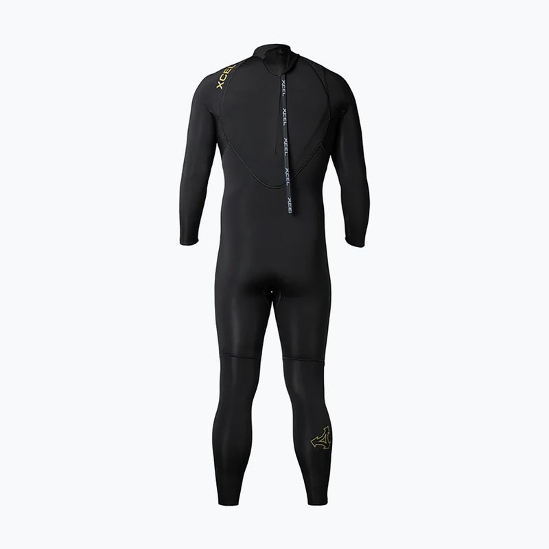 Мъжки неопреннов костюм за плуване Xcel Comp 4/3 mm Back Zip Full black 2