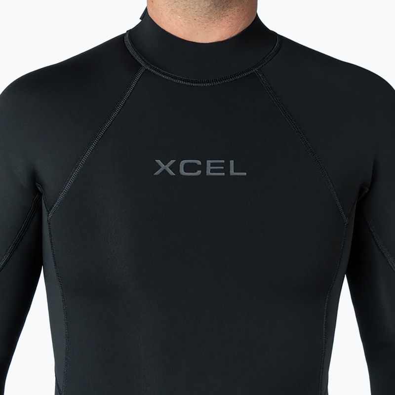 Мъжки неопреннов костюм за плуване Xcel Axis Back Zip Spring 2 mm LS black 5