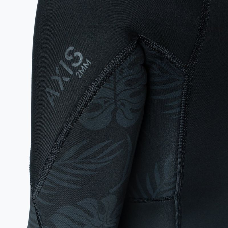 Дамски неопренов костюм за плуване Xcel Axis Back Zip Spring 2 mm black/palm/monstera print 6